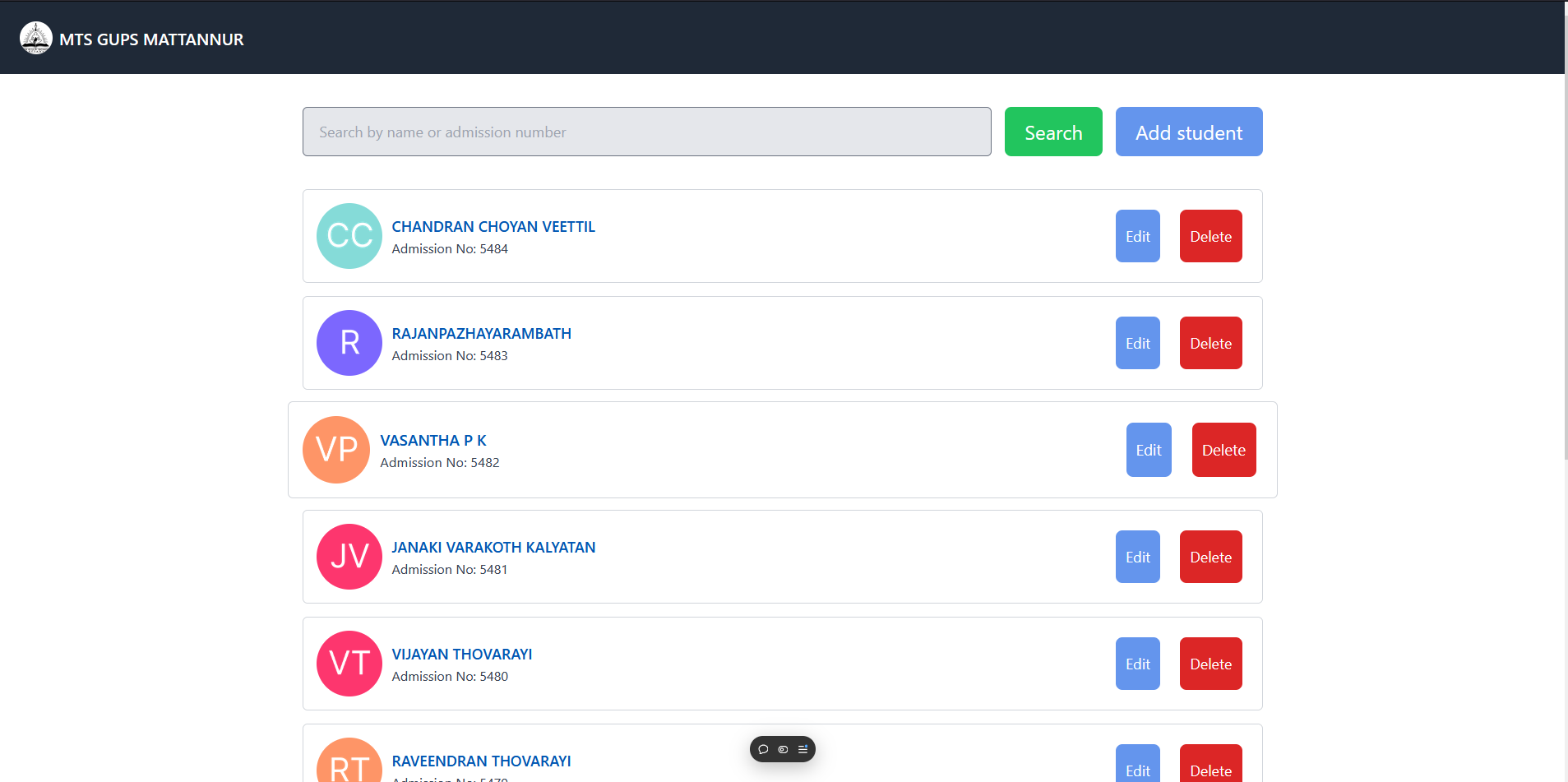 School Register Management Website